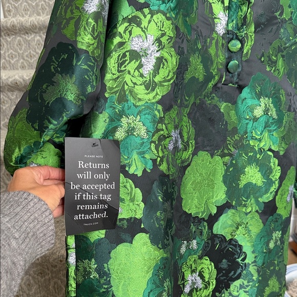 Tuckernuck Pomander Place Green Jaquard Samantha Dress - Picture 5 of 6